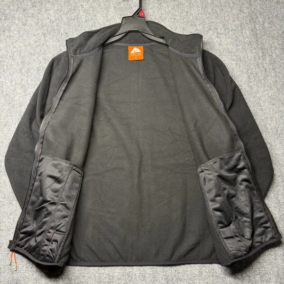 Ozark Trail Men's SMALL Polar Fleece Jacket BLACK Zip Front Mock Neck New - Picture 3 of 11